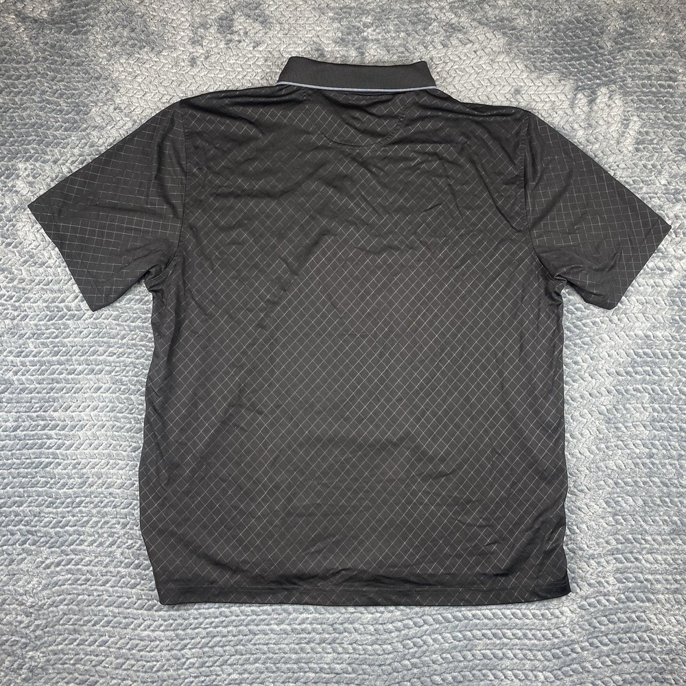 Greg Norman Tasso Ella Polo Mens XXL PlayDry Windowpane Black Check Pocket Shirt - Picture 3 of 9
